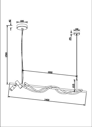 Подвесной светильник Maytoni MOD166PL-L30GB3K