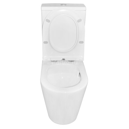 Унитаз-компакт Azario Vetro 380х605х825 напольный, безободковый, слив "ТОРНАДО", в комплекте с бачко