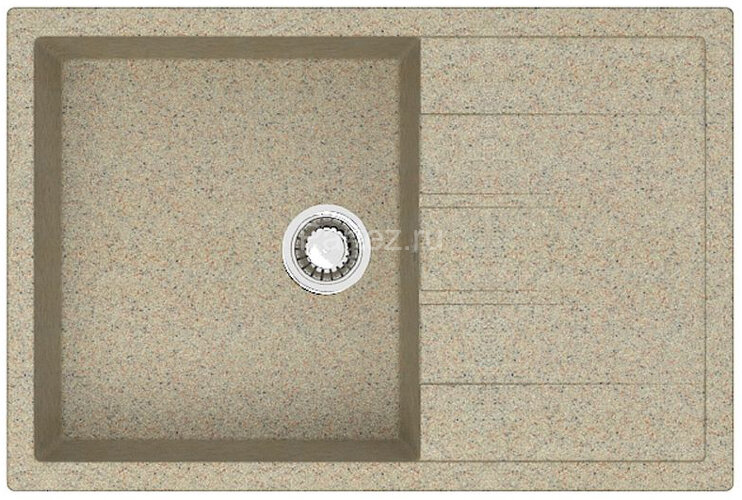 Кухонная мойка AZARIO Vision 750x505x218 искусственный мрамор, цвет Песочный (CS00078340)