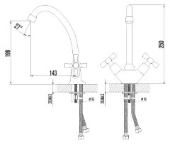 Смеситель Lemark Benefit LM2504C для кухни