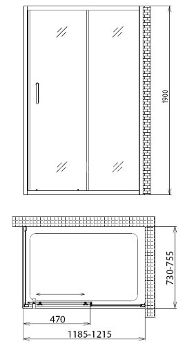 Душевой уголок Gemy Victoria S30191A-A75