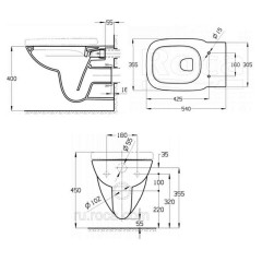 Унитаз подвесной Roca DEBBA Round Rimless (7.3469.9.L00.Y)