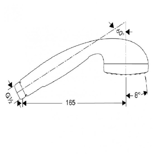 28511000 XX Ручной душ Croma 1jet, ½’