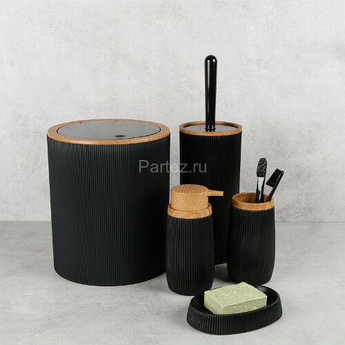 Дозатор для жидкого мыла Fixsen Black Boom пластик, черный (FX-411-1)