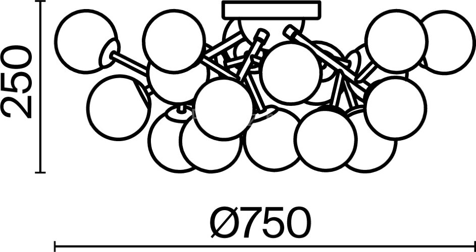 Потолочная люстра Maytoni MOD545CL-20BS