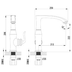 Смеситель Lemark Brava LM4705G для кухни