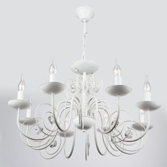 Подвесная люстра Eurosvet 60018/8 белый с золотом