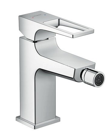 74520000 Metropol Смеситель для биде, однорычажный, с рукояткой-петлей, со сливным клапаном Push-Ope