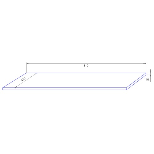 Столешница Azario Ника 80 810х470х160 белый глянцевый (CS00091940)