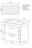 Комплект тумба Azario Ника 70 710х470х560 подвесная с раковиной Monte 70 белый матовый (CS00080144)