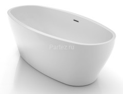 Ванна акриловая Azario CRANSTON 1700x800x580, свободностоящая, в комплекте с сифоном и металлической