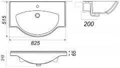 Раковина Sanita Luxe Classic 80, белая (CLS80SLWB01)
