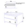 Комплект тумба Мила 80Н 815х470х870 напольная, с раковиной Tempo 80 (CS00091366)