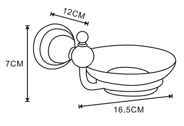 Мыльница Azario ELVIA, Бронза (AZ-91108Q)