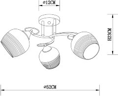 Потолочная люстра Arte Lamp A4121PL-3WH