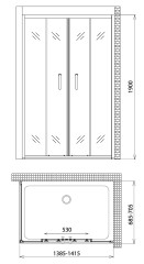 Душевой уголок Gemy Victoria S30192E-A70