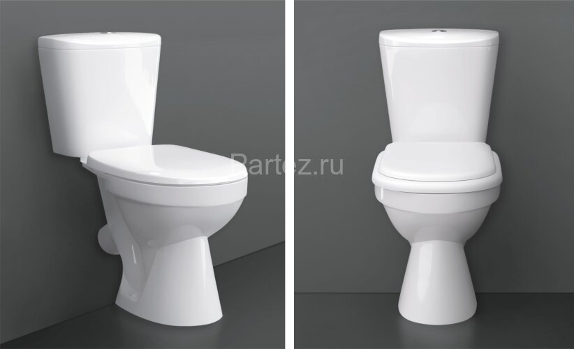 Унитаз-компакт КЕРАМИН Лаго Жесткое сиденье Алкапласт белый с1 (CS00077199)