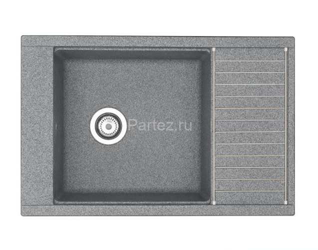 Кухонная мойка AQUATON Делия 78, серая (1A715132DE230)