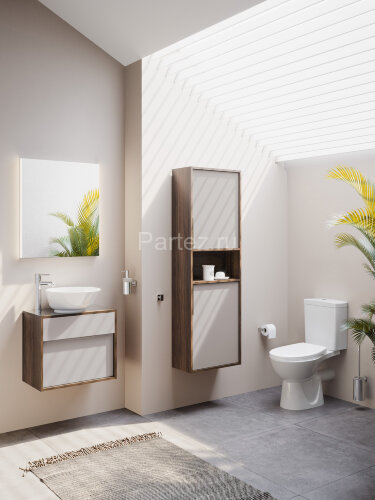 Унитаз-компакт напольный Vitra Norm Nord 360х670х805 сиденье дюропласт с микролифтом, белый (9845B09