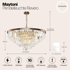 Подвесная люстра Maytoni MOD085PL-16BS