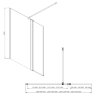 Душевая перегородка Azario CHICAGO 1200х1950 прозрачное стекло 8 мм, подвижная доп.перегородка 50 см, цвет профиля серебро (AZ-NAR6321 1200)