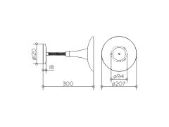 Косметическое зеркало Keuco Elegance, Хром (17676019000)