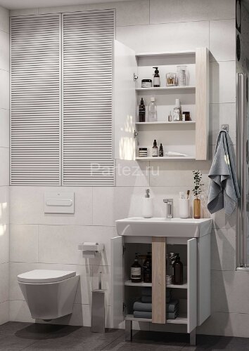 Тумба под раковину AQUATON Кантри 60 напольная, дуб верона (1A257401AHB20)