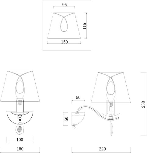 Бра Freya FR2001WL-01G