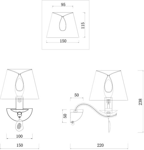 Бра Freya FR2001WL-01G