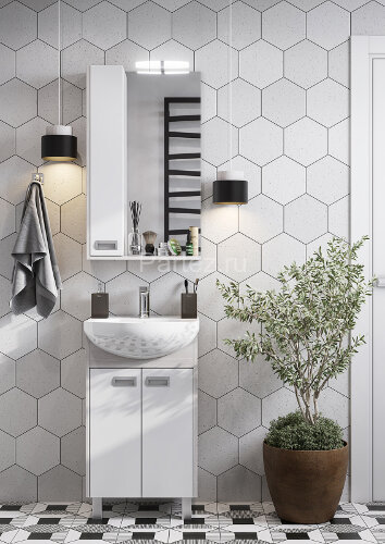 Зеркало-Шкаф AQUATON БЕККА 50 белый дуб (1A214502BAC20)