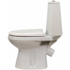 Унитаз-компакт Фиона белый Премиум, косой выпуск, сиденье с микролифтом, белый (43901130005)