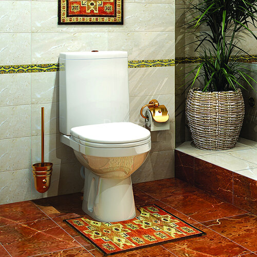 Унитаз-компакт Фиона белый Премиум, косой выпуск, сиденье с микролифтом, белый (43901130005)