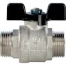 Кран шаровой полнопроходной НР/НР бабочка 1" Stout