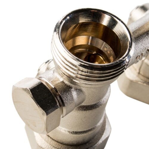 Узел нижнего подключения радиатора для однотрубной системы прямой 3/4" Stout