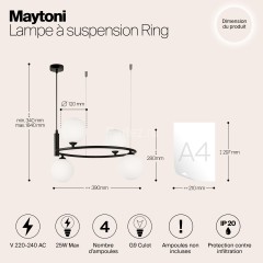 Подвесной светильник Maytoni MOD013PL-04B