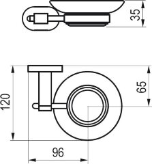 Мыльница Ravak CHROME, Хром (X07P187)