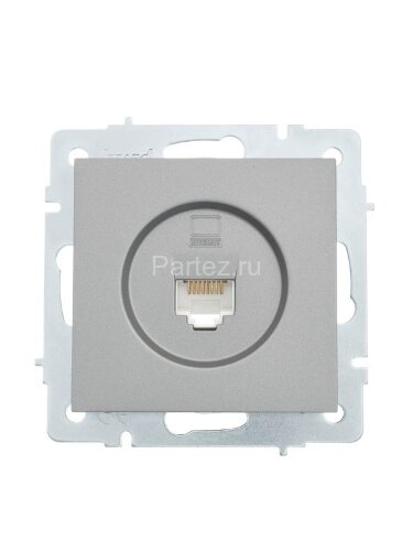 Розетка компьютерная 1-м СП Vesna механизм платина LEZARD 742-3588-139