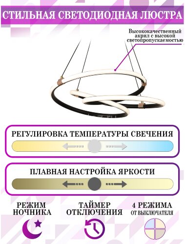 Потолочная люстра Natali Kovaltseva LED LAMPS 81291