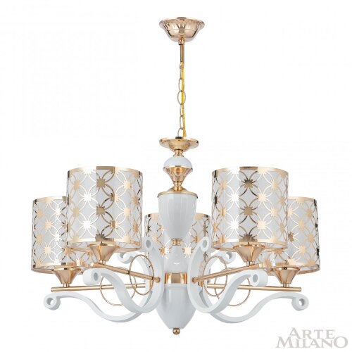 Подвесная люстра Arte Milano 303097/5 Wh/Gd