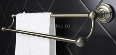 Полотенцедержатель Fixen Retro трубчатый двойной, бронза (FX-83802 )