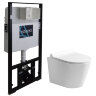 Сет AZARIO инсталляция + унитаз подвесной Nova с быстросъемным сиденьем микролифт (AZ-8010-1000+AZ-2