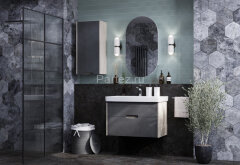 Тумба под раковину AQUATON Оливия 80 Грей/Дуб Ойстер (1A283101OLUG0)